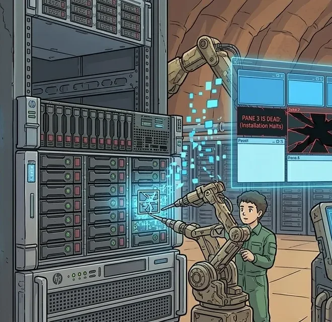 Image of: How to fix the “Pane is dead” error during the installation of Fedora on a HP Proliant server