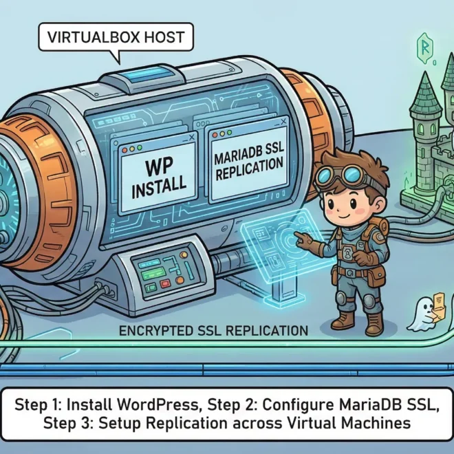 Image of: Install WordPress with MariaDB SSL Replication in VirtualBox