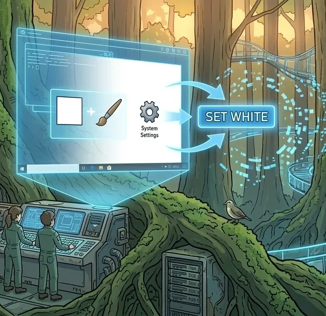 Image of: How to set a white background in Windows and Windows server