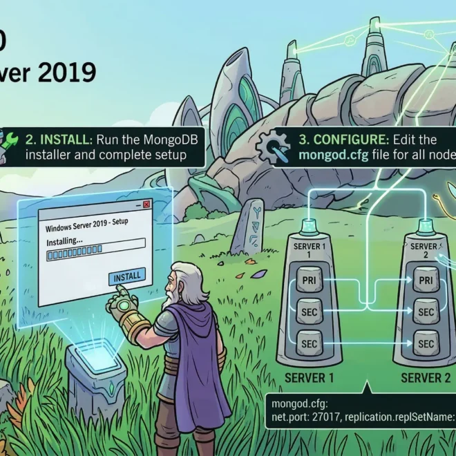 Image of: How to install MongoDB 4.0 in replication on Windows Server 2019