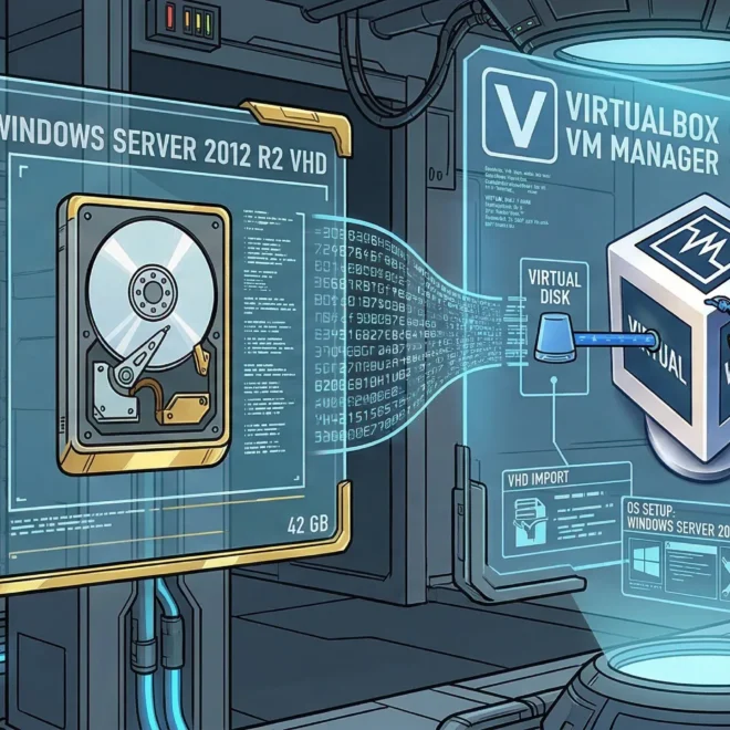 Image of: How to use a Windows Server 2012 R2 VHD image file with VirtualBox